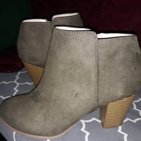 Old Navy Shoes - OLD Navy Suede Olive Booties